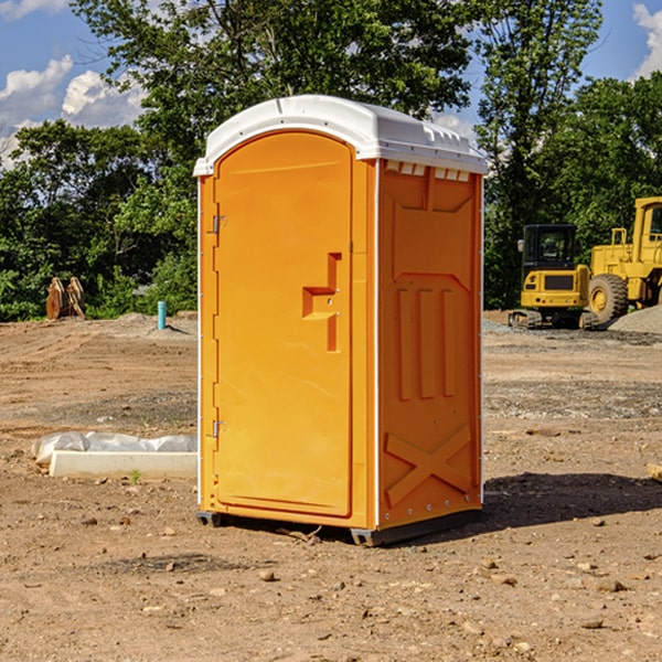 how often are the porta potties cleaned and serviced during a rental period in Shobonier